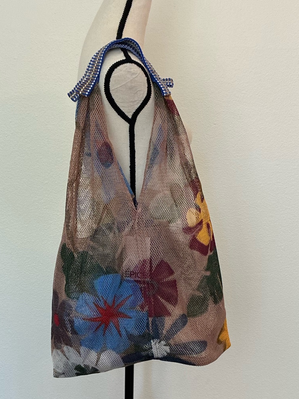 ÉPICE PARIS Floral Mesh Net Bag with Inner Pouch